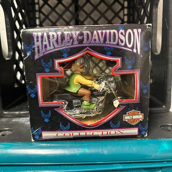 Vintage 1998 Harley Davidson Elf Motorcycle Christmas Tree Ornament - Picture 1 of 4